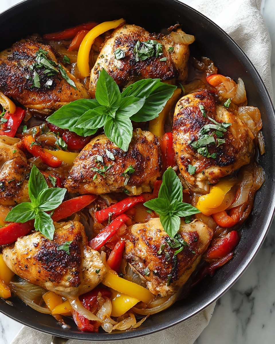 Savory Italian Chicken with Peppers and Meat Recipe - Recipe Image