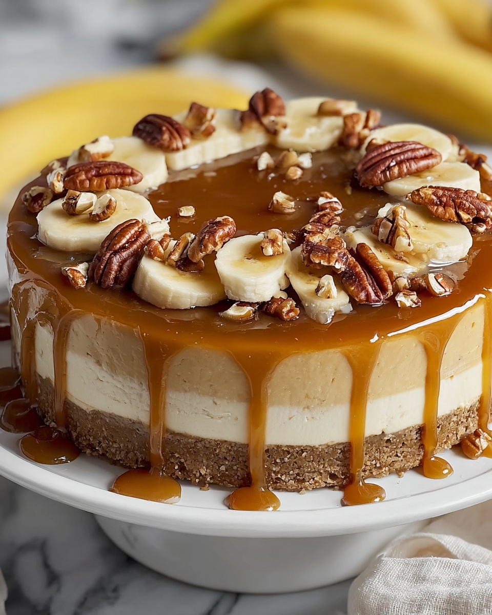Banana Caramel Nut Cheesecake Recipe - Recipe Image