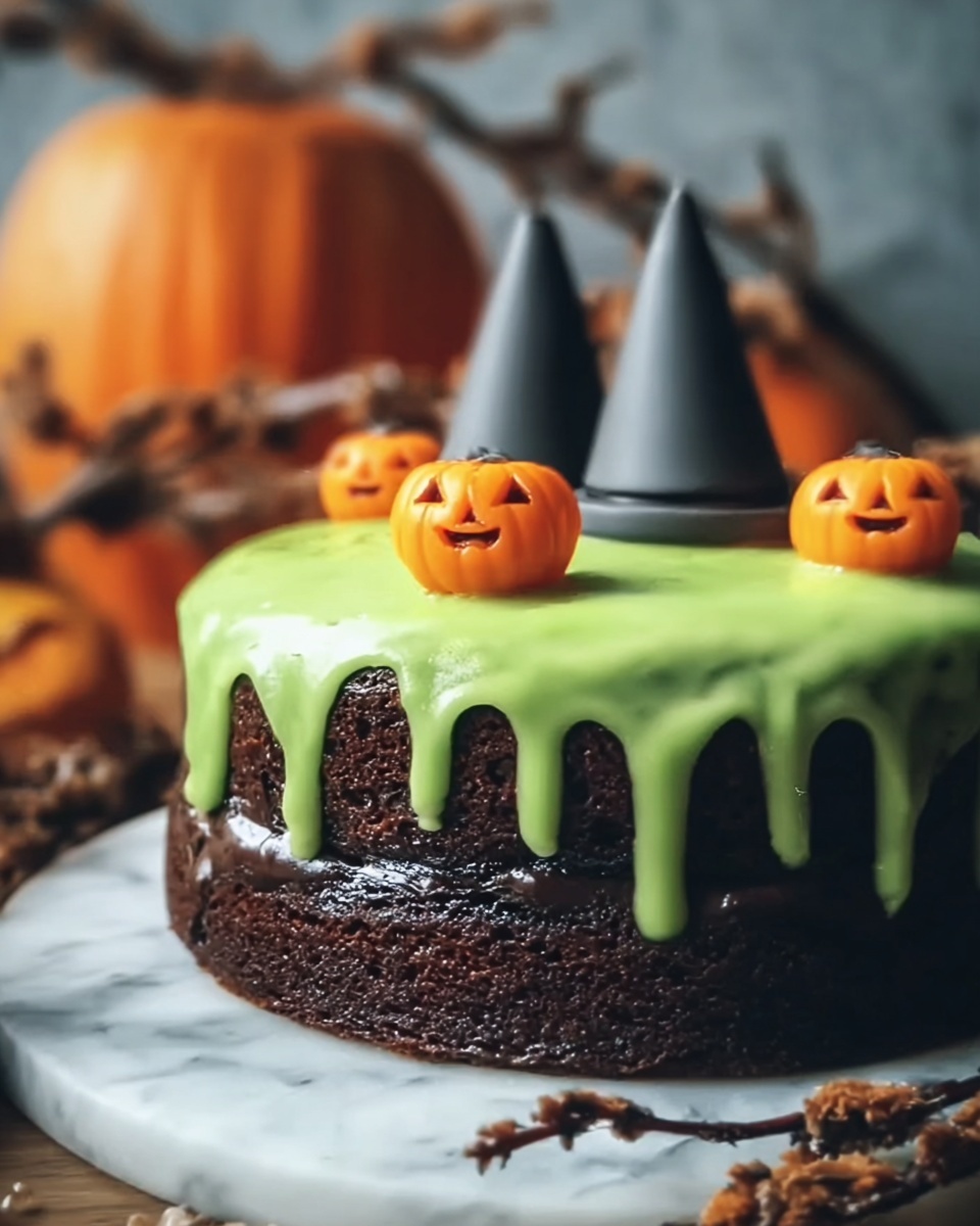 Melting Witch Poke Cake Recipe - Recipe Image
