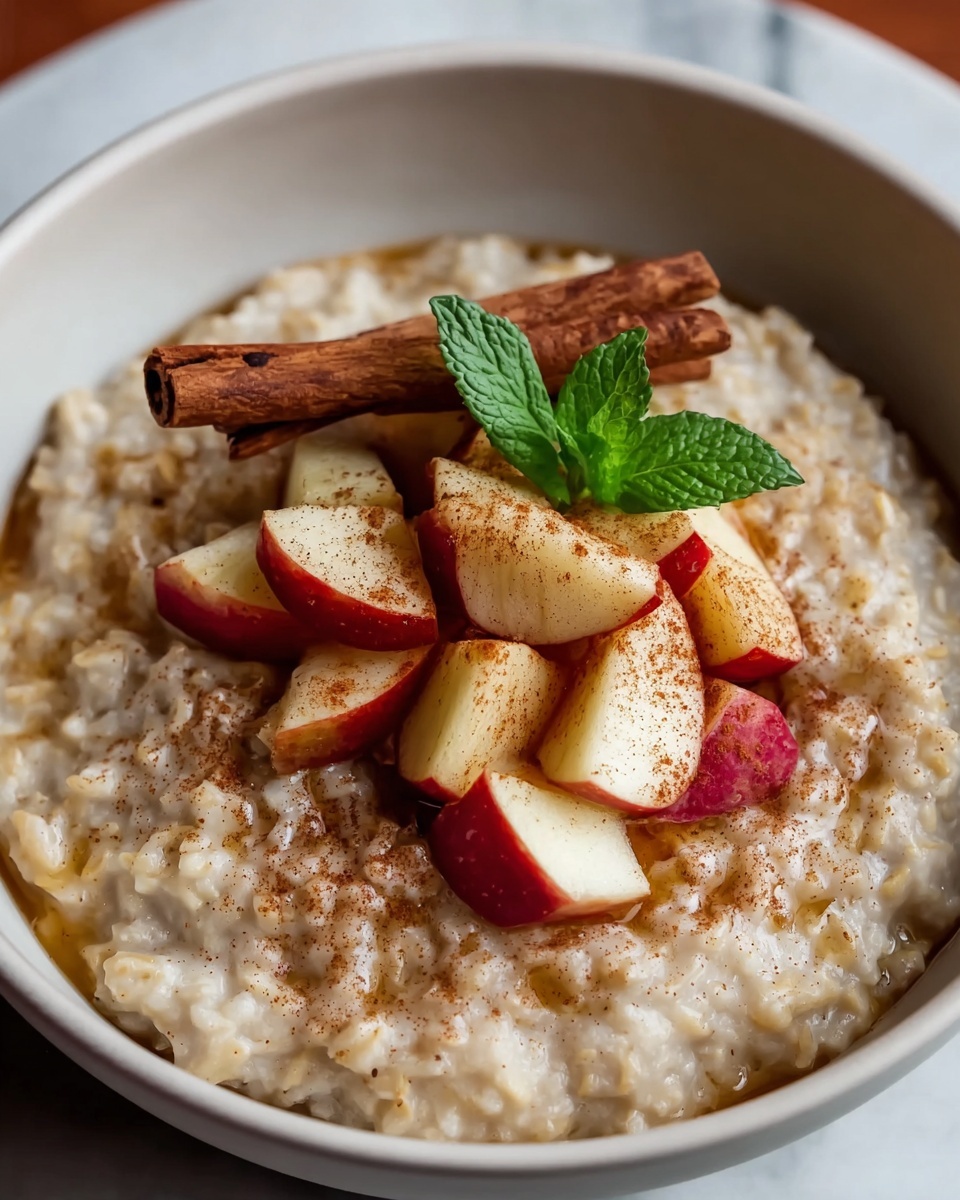 Apple Cinnamon Oatmeal Porridge Recipe - Recipe Image