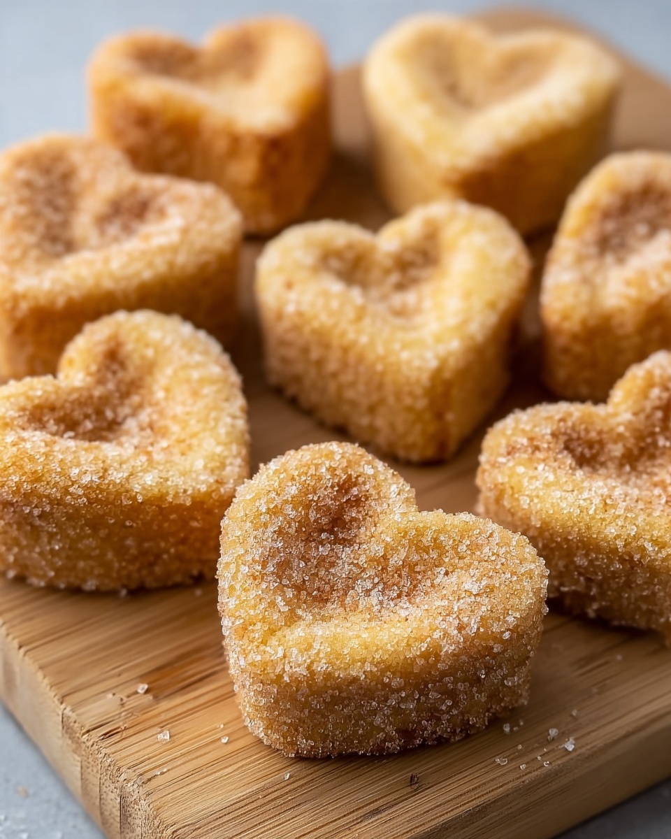 French Toast Churro Bites in Heart Shapes Recipe - Recipe Image