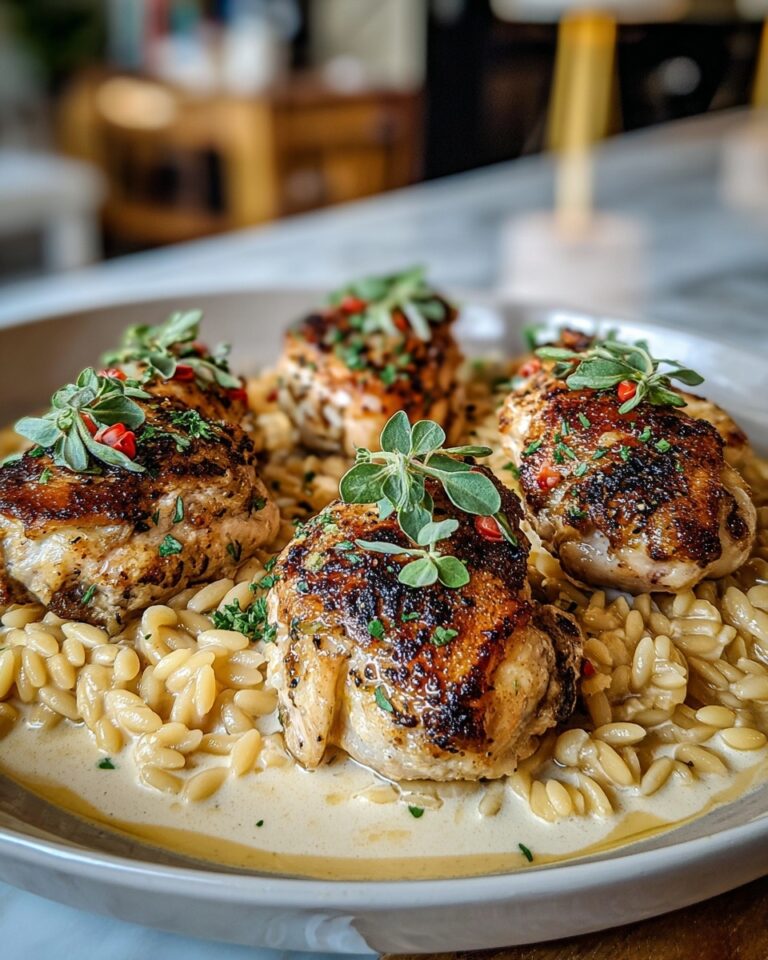 Creamy Tuscan Chicken with Orzo Recipe