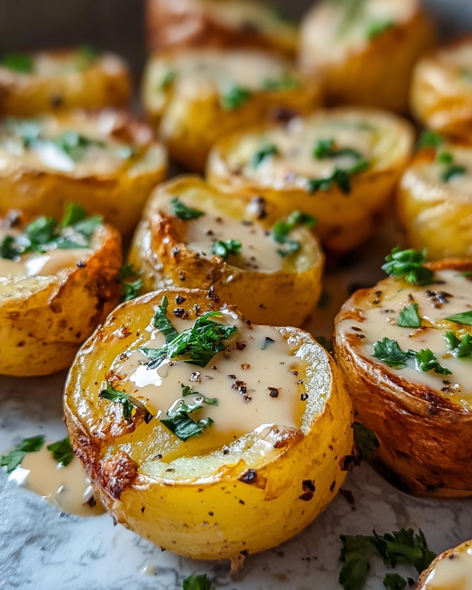 Creamy Garlic Parmesan Potatoes Recipe - Recipe Image