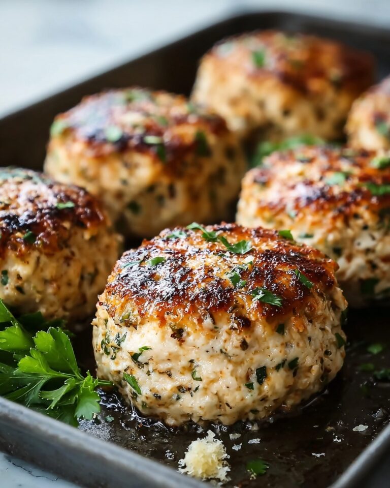 Garlic Parmesan Chicken Meatloaves Recipe