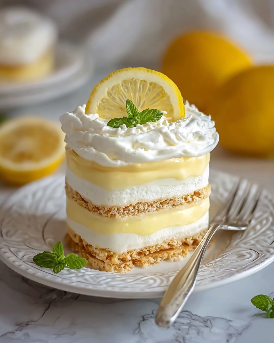 No-Bake Lemon Eclair Cake Recipe - Recipe Image