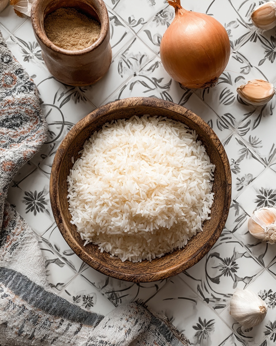 Savory Golden Onion Butter Jasmine Rice Recipe - Recipe Image