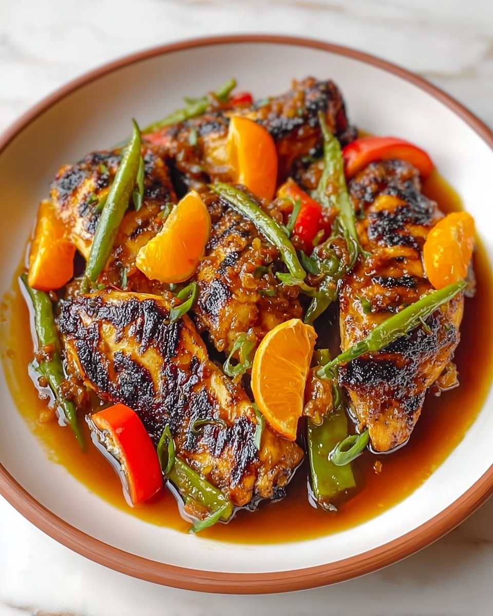 Blackened Chicken with Caramel and Clementine Dressing Recipe - Recipe Image