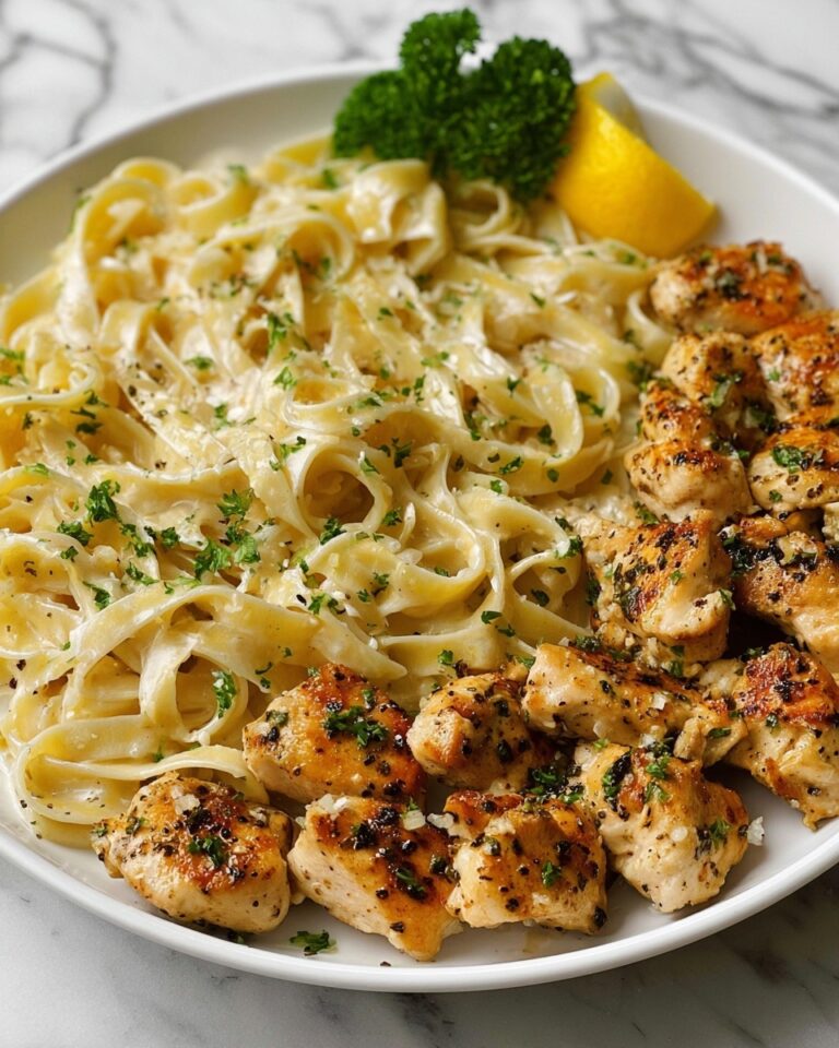 Lemon Garlic Butter Chicken with Parmesan Linguine Recipe