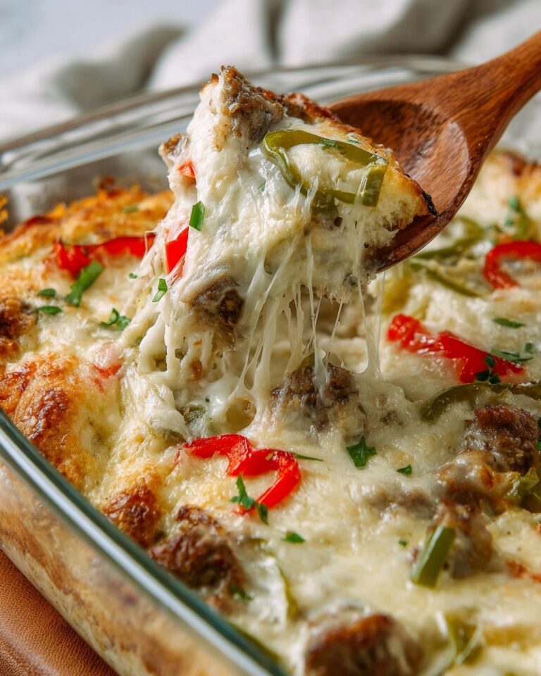 Philly Cheesesteak Casserole Recipe