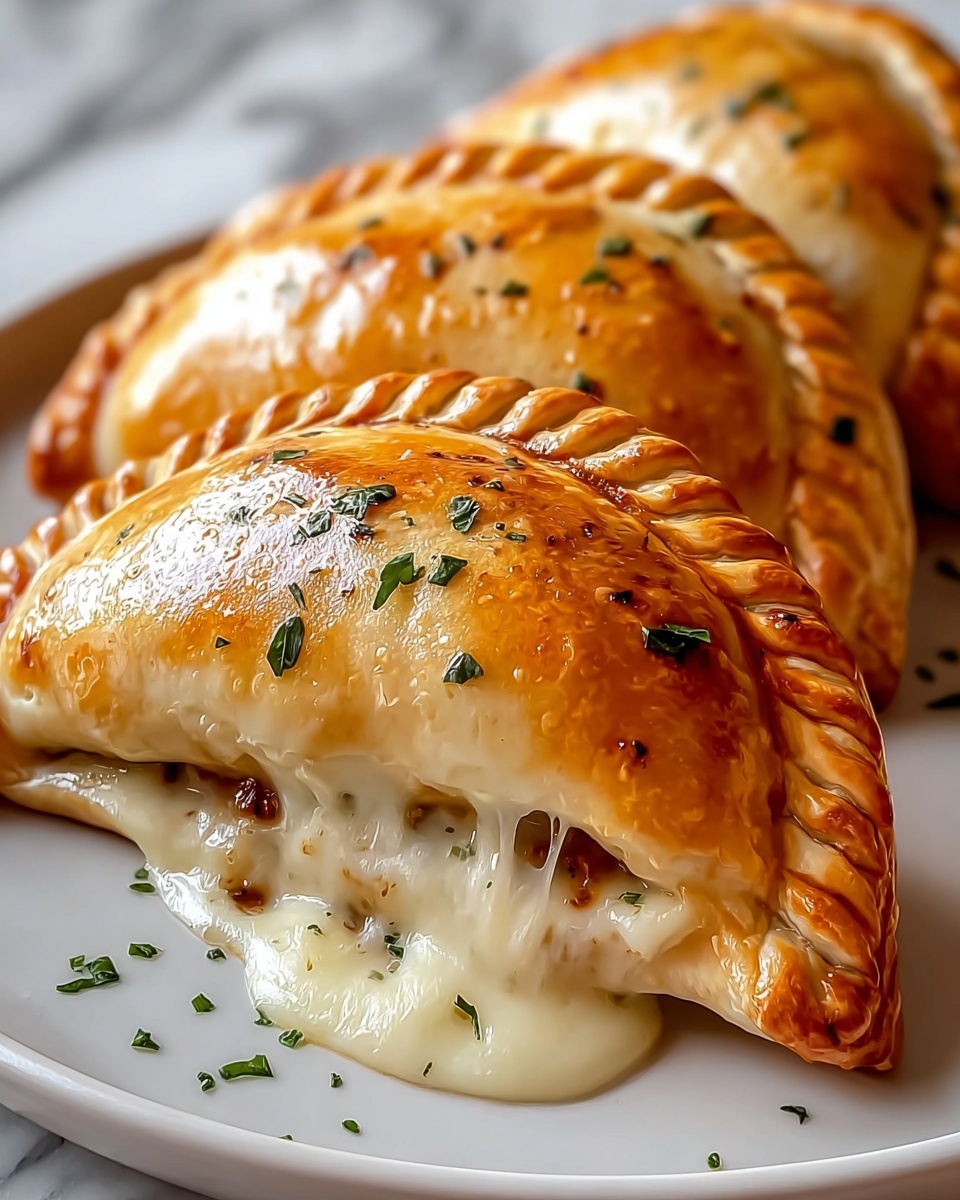 Chicken Alfredo Air Fryer Calzones Recipe - Recipe Image