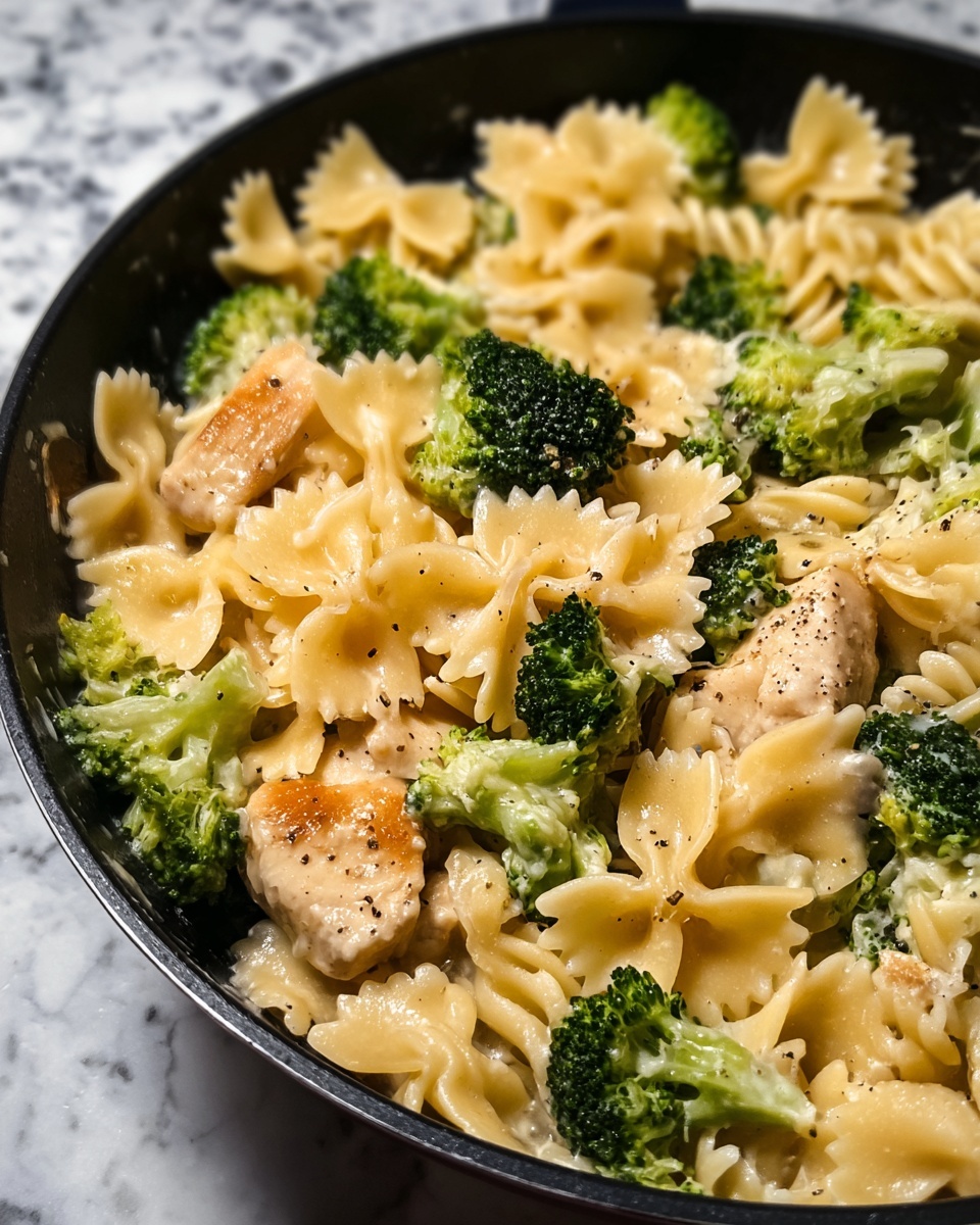 Cheesy Garlic Chicken and Broccoli Pasta Recipe - Recipe Image