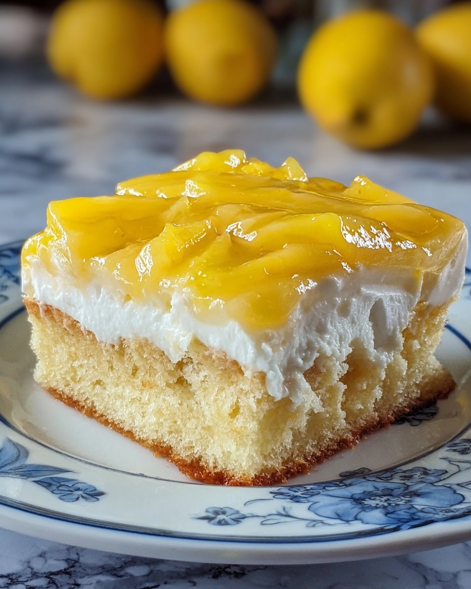 Best Lemon Poke Cake Recipe (With Jello Pudding) Recipe - Recipe Image