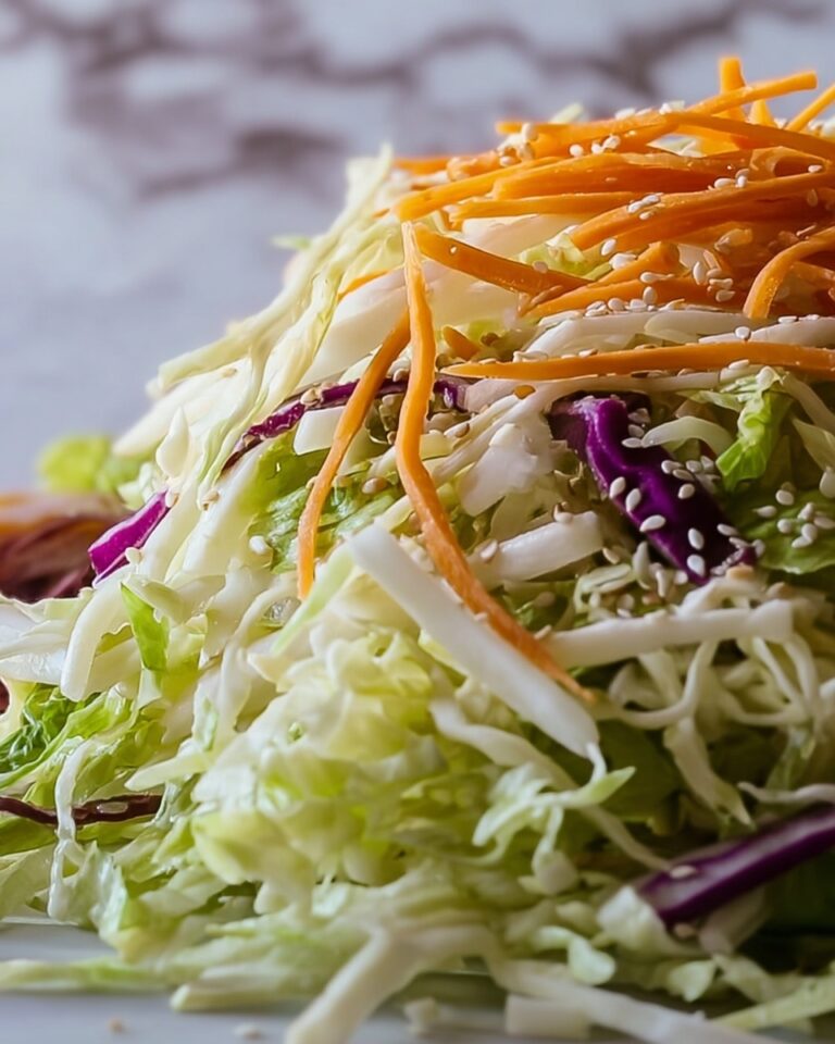 Easy Crunchy Asian Cabbage Slaw with Addictive Sesame Dressing Recipe