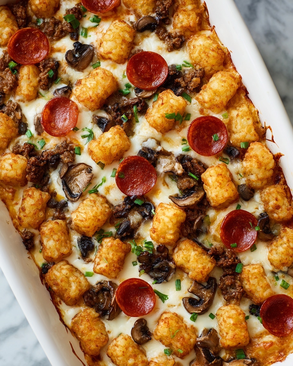 Pizza Tot Casserole Recipe - Recipe Image