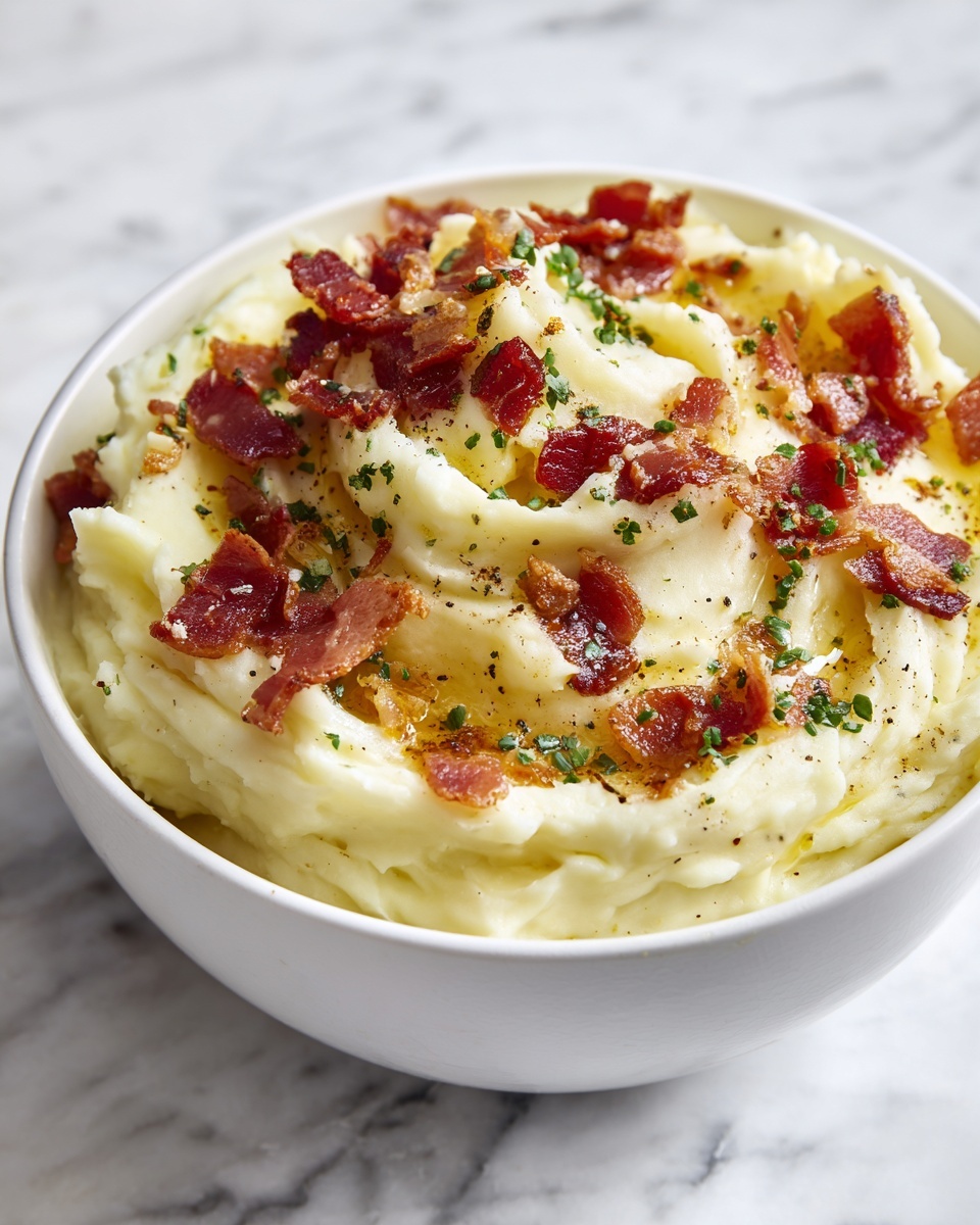 Steakhouse-Style Garlic Mashed Potatoes Recipe - Recipe Image