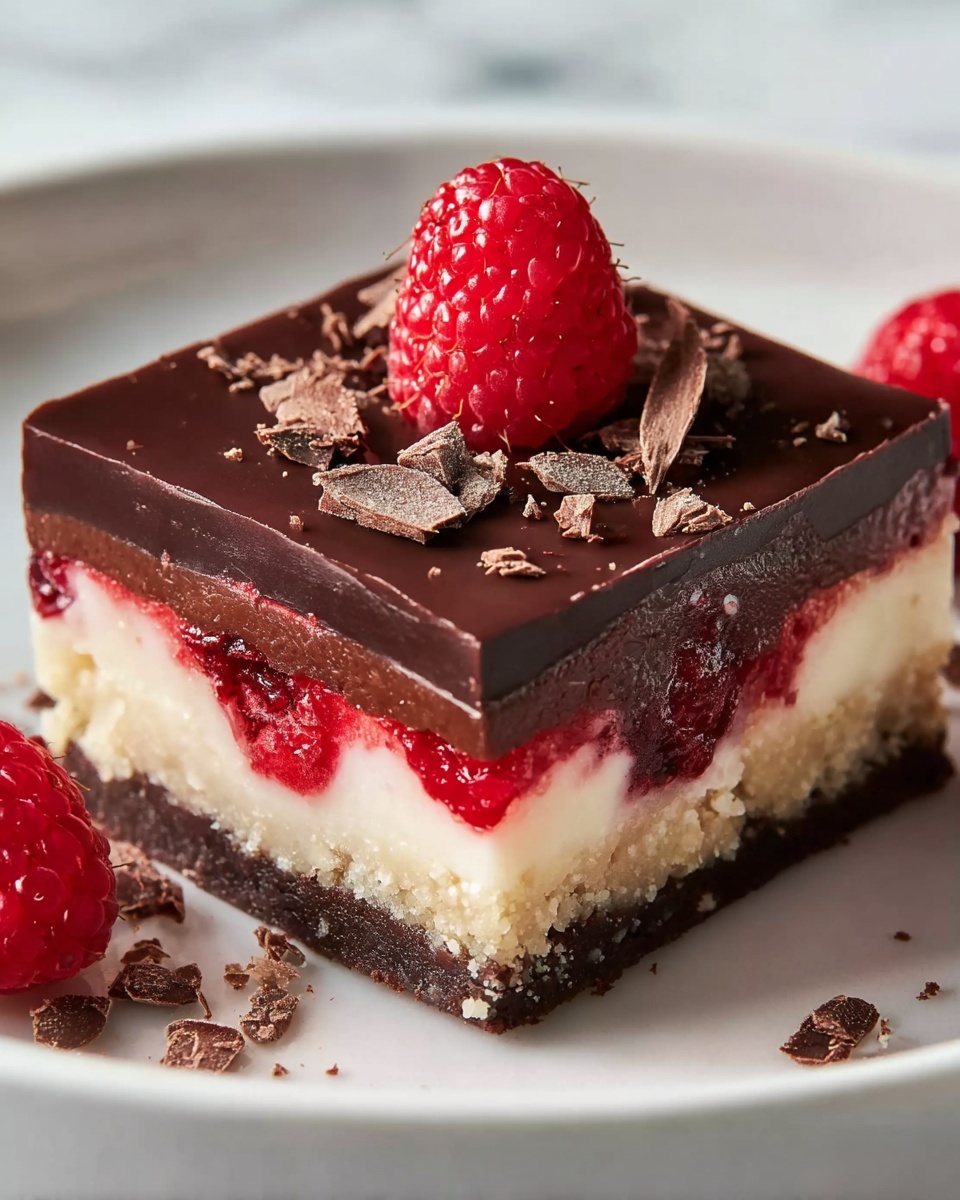 Dark Chocolate Raspberry Bars Recipe - Recipe Image