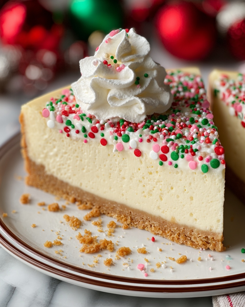 Christmas Sugar Cookie Cheesecake Recipe - Recipe Image