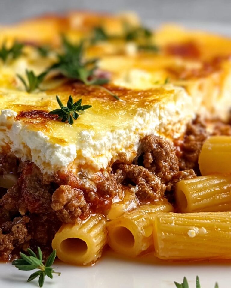 Baked Ziti with Ground Beef and Ricotta Recipe