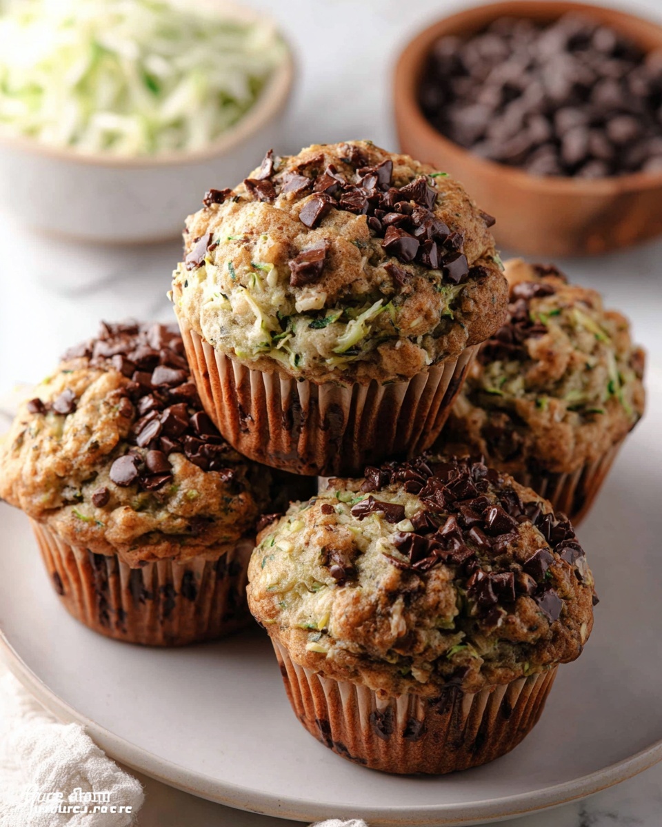 Chocolate Chip Zucchini Muffins Recipe - Recipe Image