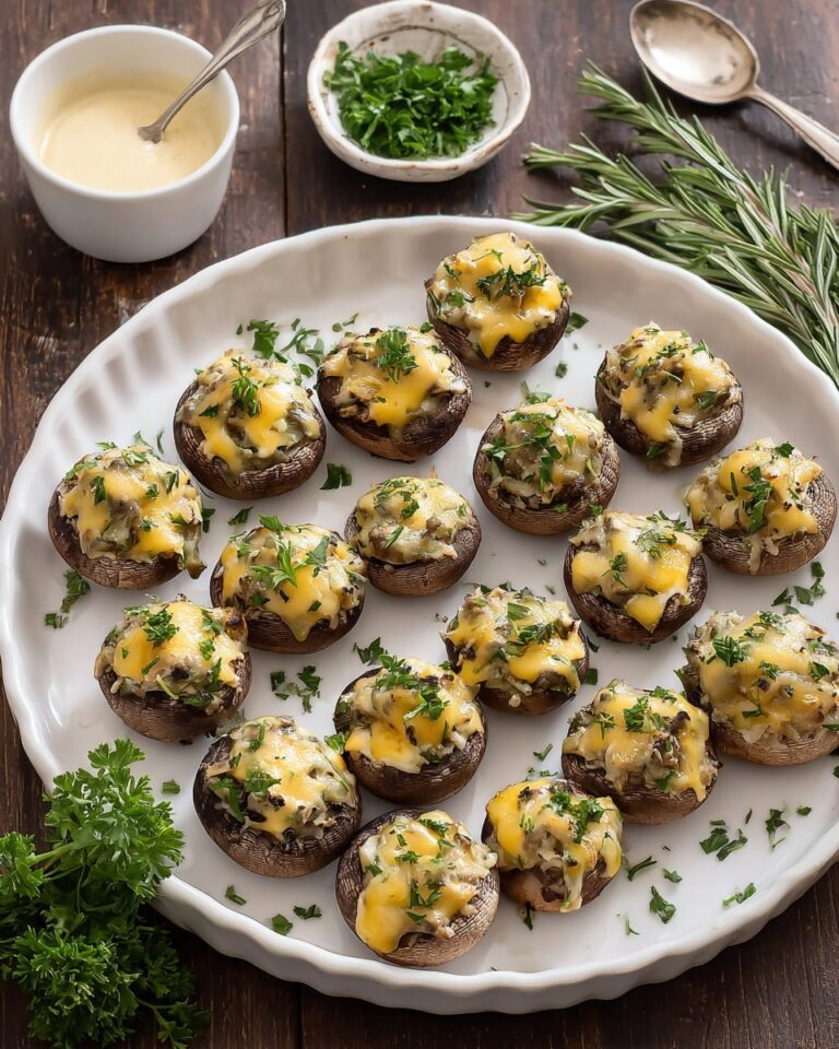 Stuffed Mushrooms with Herbs and Cheese Recipe