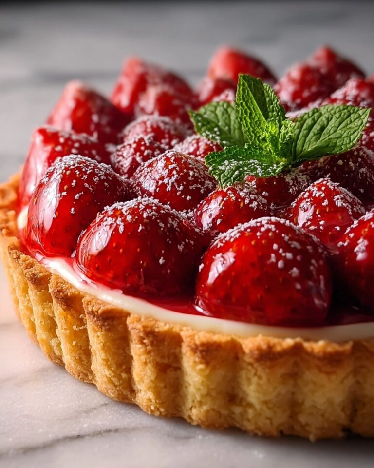 Ricotta Tart with Roast Strawberries Recipe
