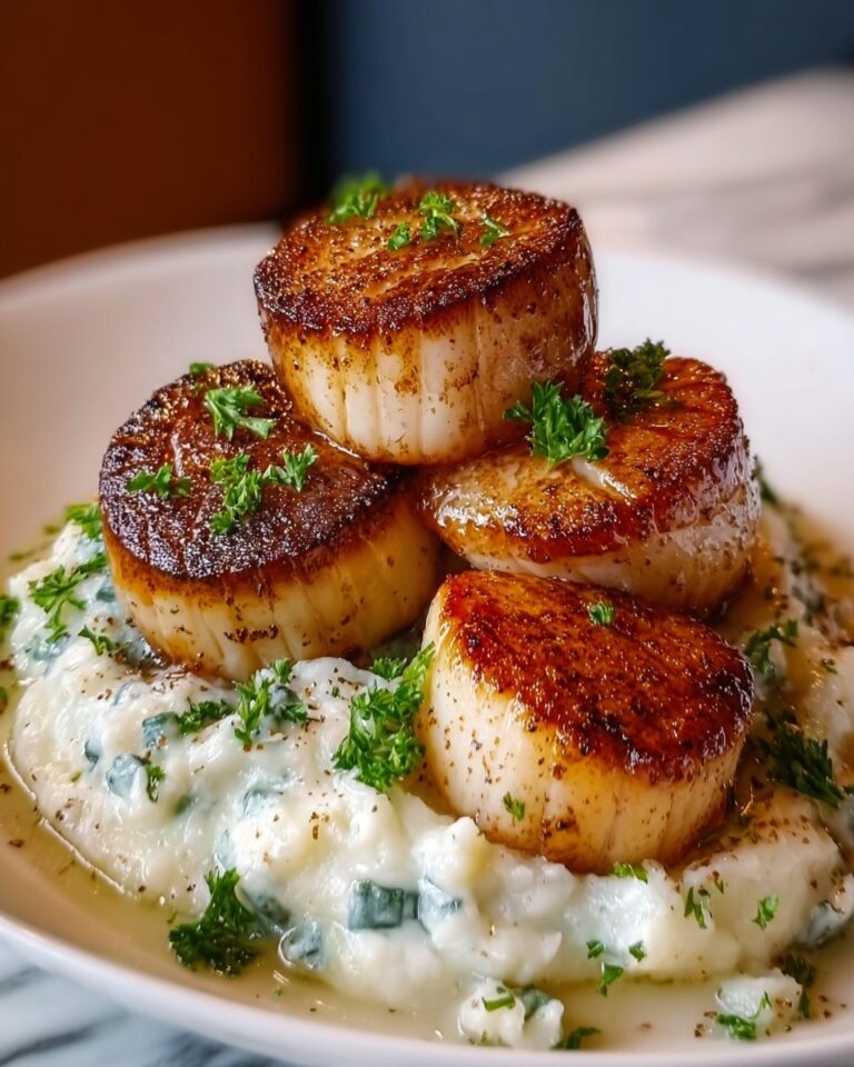 Pan-Seared Scallops with Mashed Potatoes Recipe