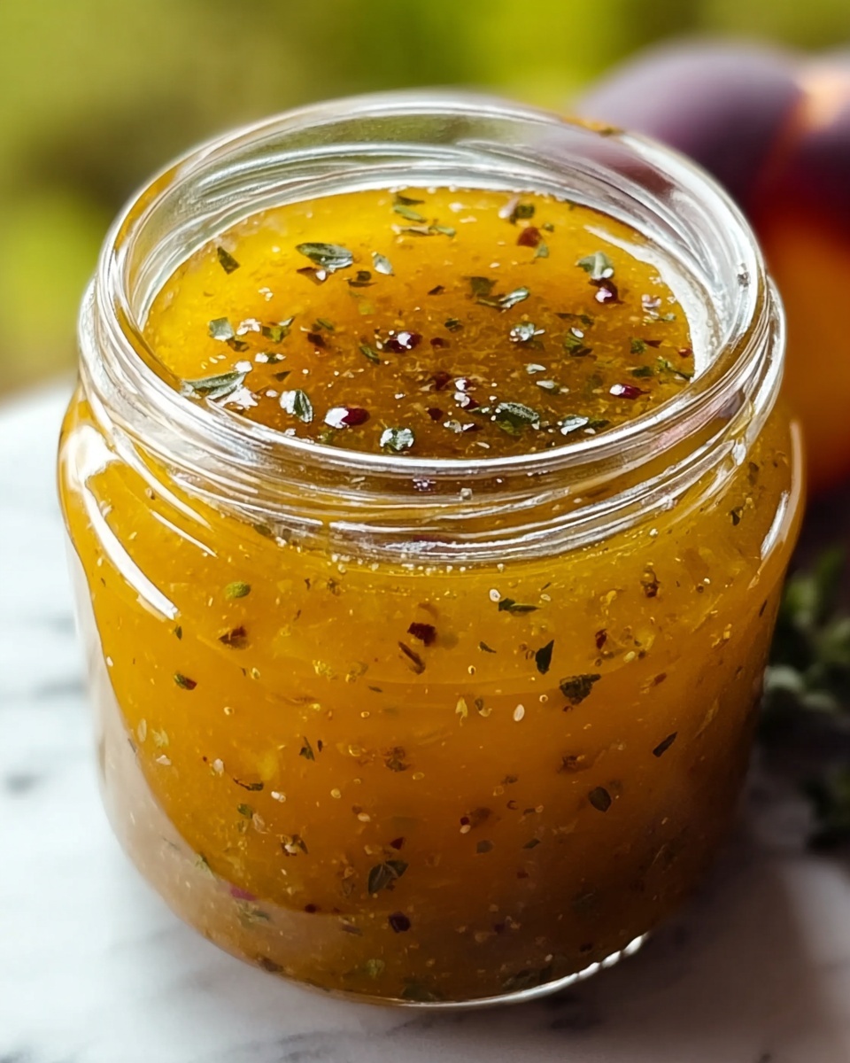 Peach Honey Dijon Balsamic Vinaigrette Recipe - Recipe Image