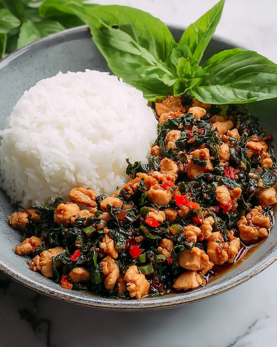 Spicy Thai Basil Chicken (Pad Krapow Gai) Recipe - Recipe Image