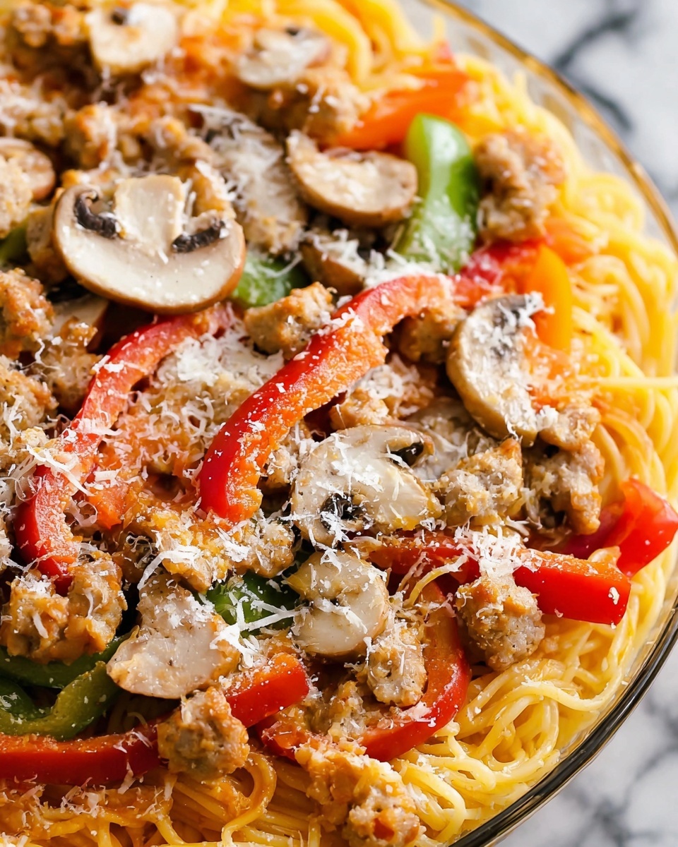 Pasta with Sausage, Peppers, and Onions Recipe - Recipe Image