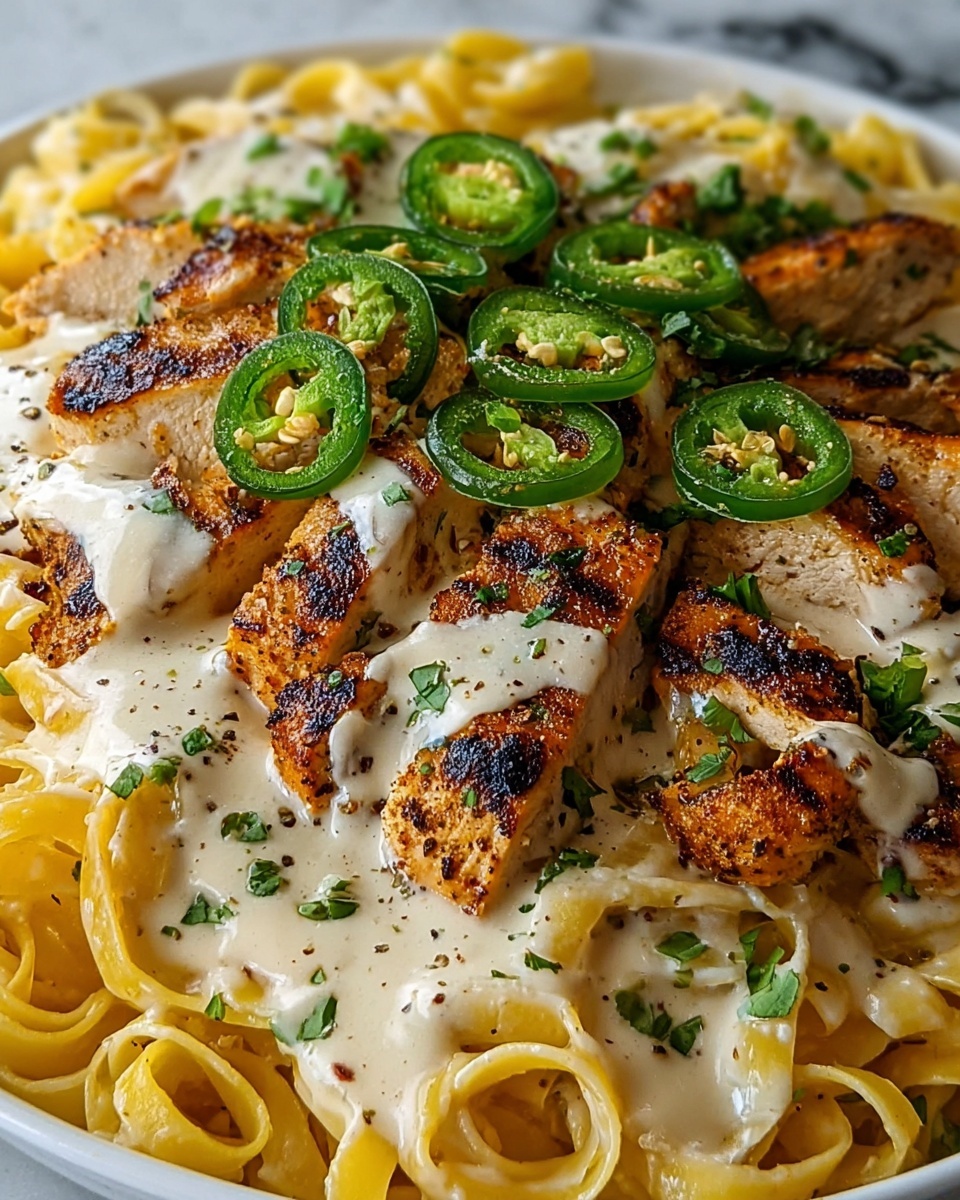 Creamy Jalapeño Popper Chicken Spaghetti Recipe - Recipe Image