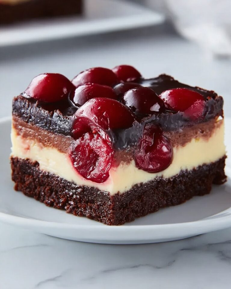 Irresistible Cherry Chocolate Brownie Cheesecake Bars Recipe