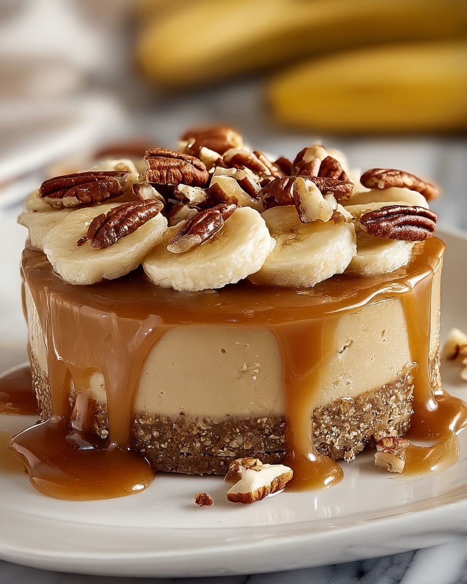 Banana Caramel Nut Cheesecake Recipe - Recipe Image
