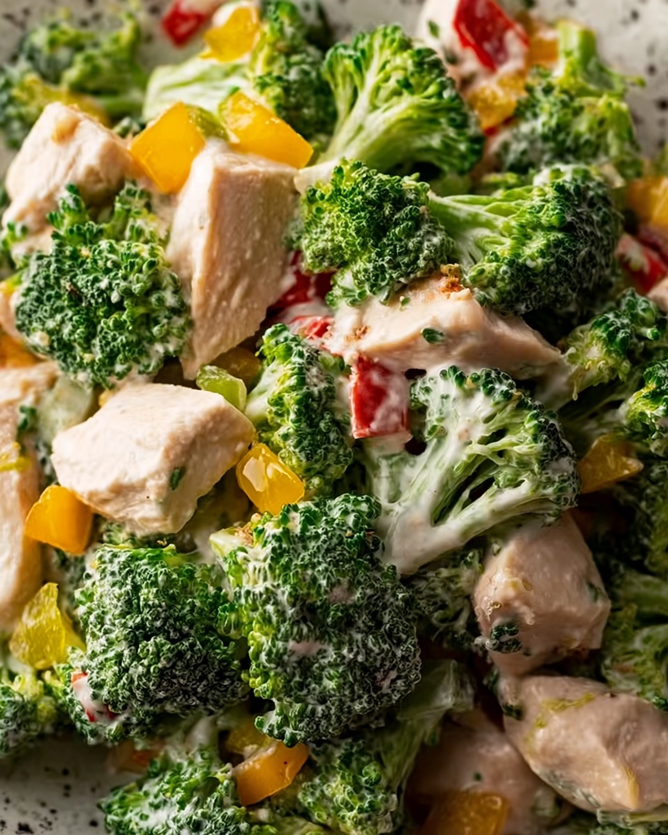 Creamy Broccoli and Chicken Salad Recipe - Recipe Image