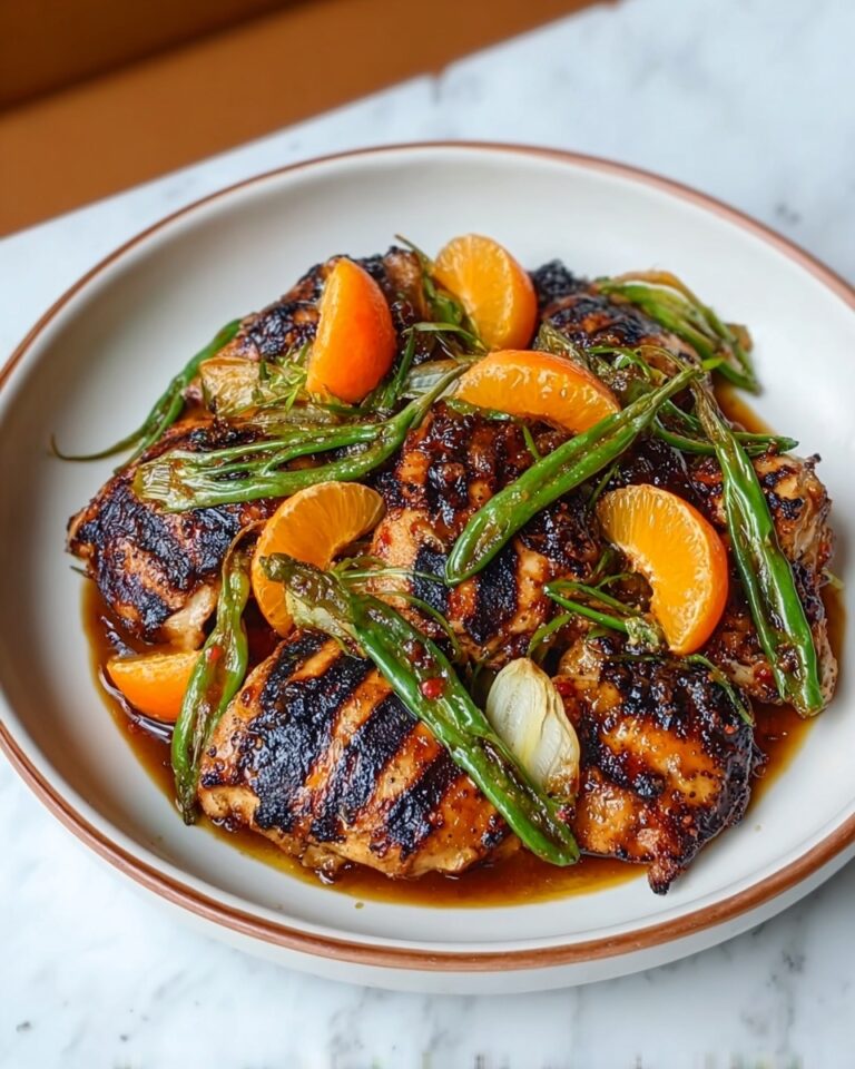 Blackened Chicken with Caramel and Clementine Dressing Recipe