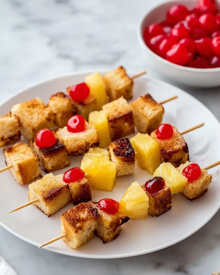 Pineapple Upside Down Cake Kabobs Recipe