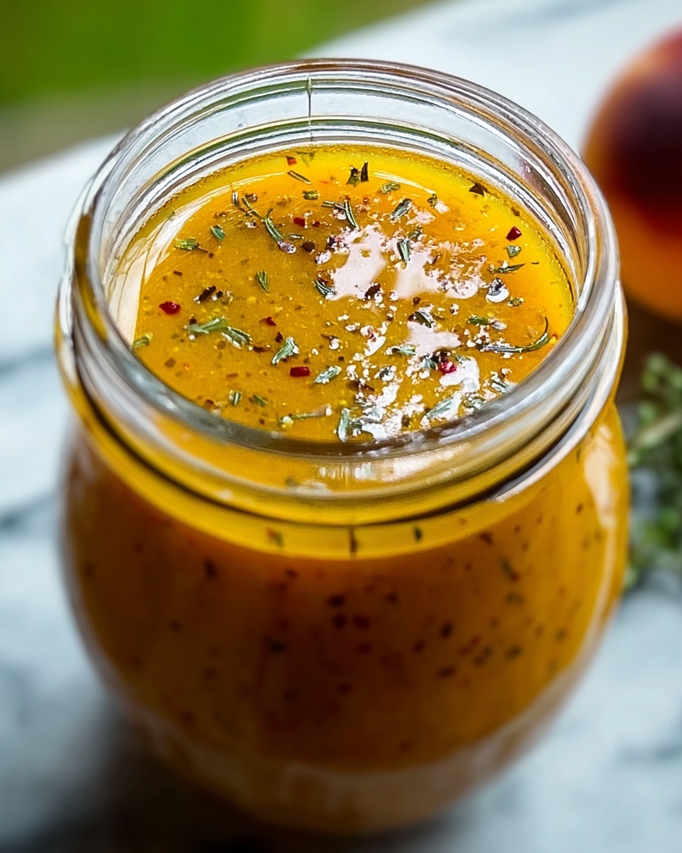 Peach Honey Dijon Balsamic Vinaigrette Recipe - Recipe Image