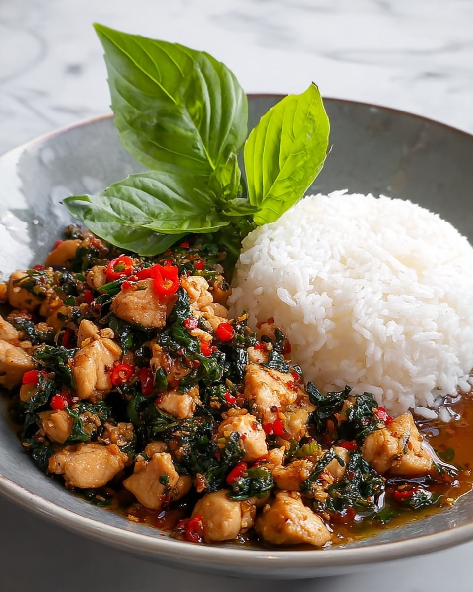 Spicy Thai Basil Chicken (Pad Krapow Gai) Recipe - Recipe Image