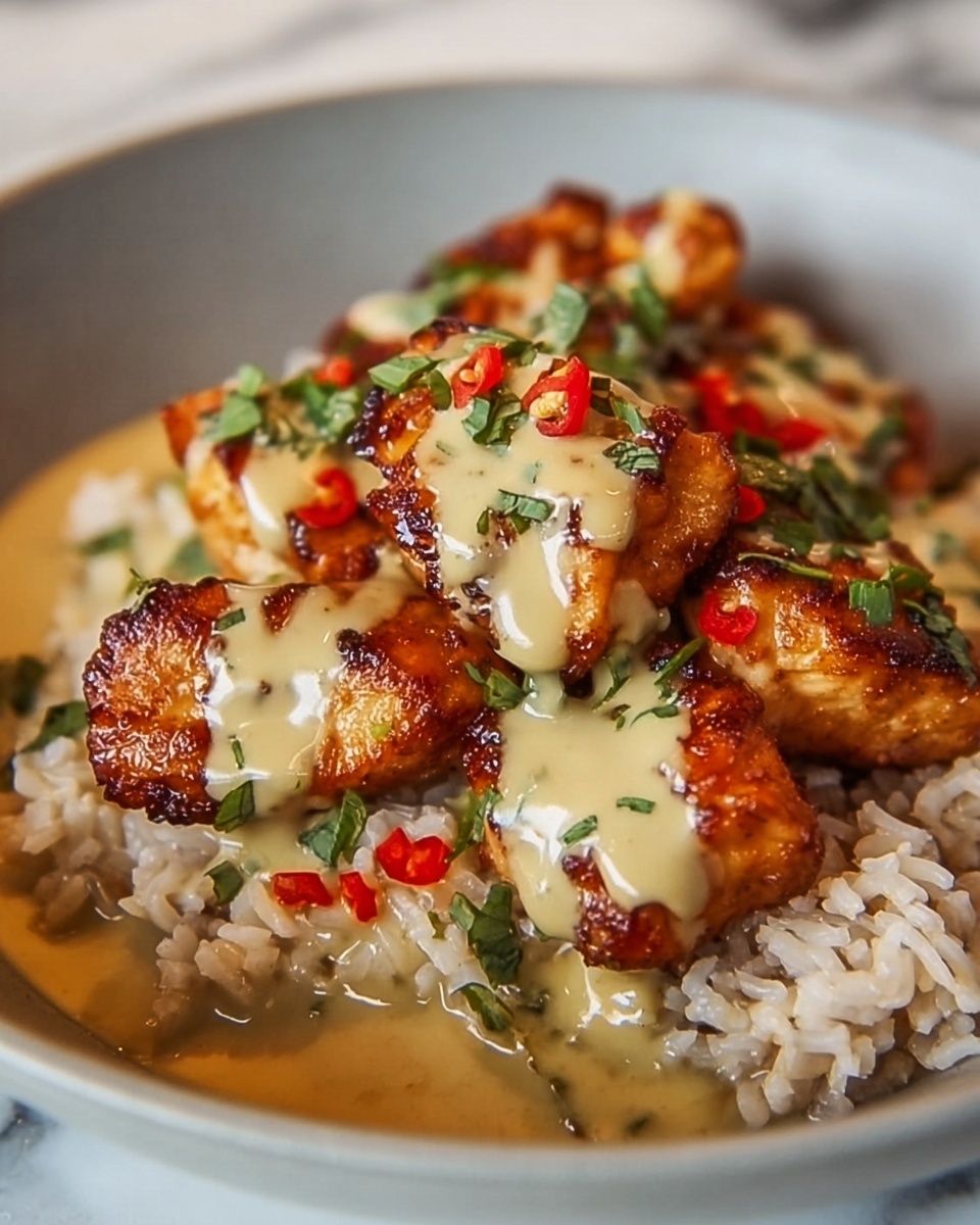 Salt and Chilli Chicken with Fried Rice and Satay Sauce Recipe - Recipe Image