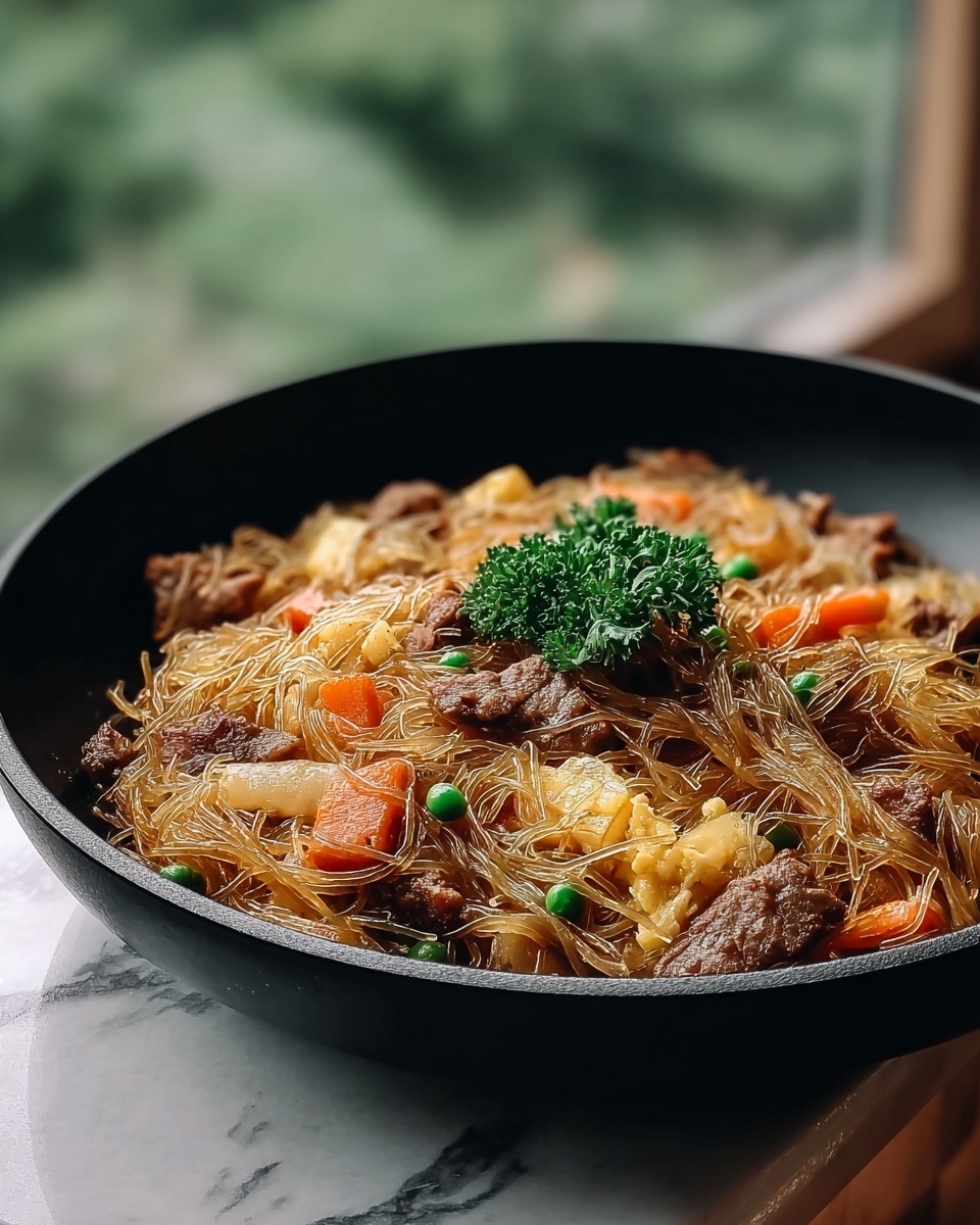 Filipino Pancit With Beef Recipe - Recipe Image