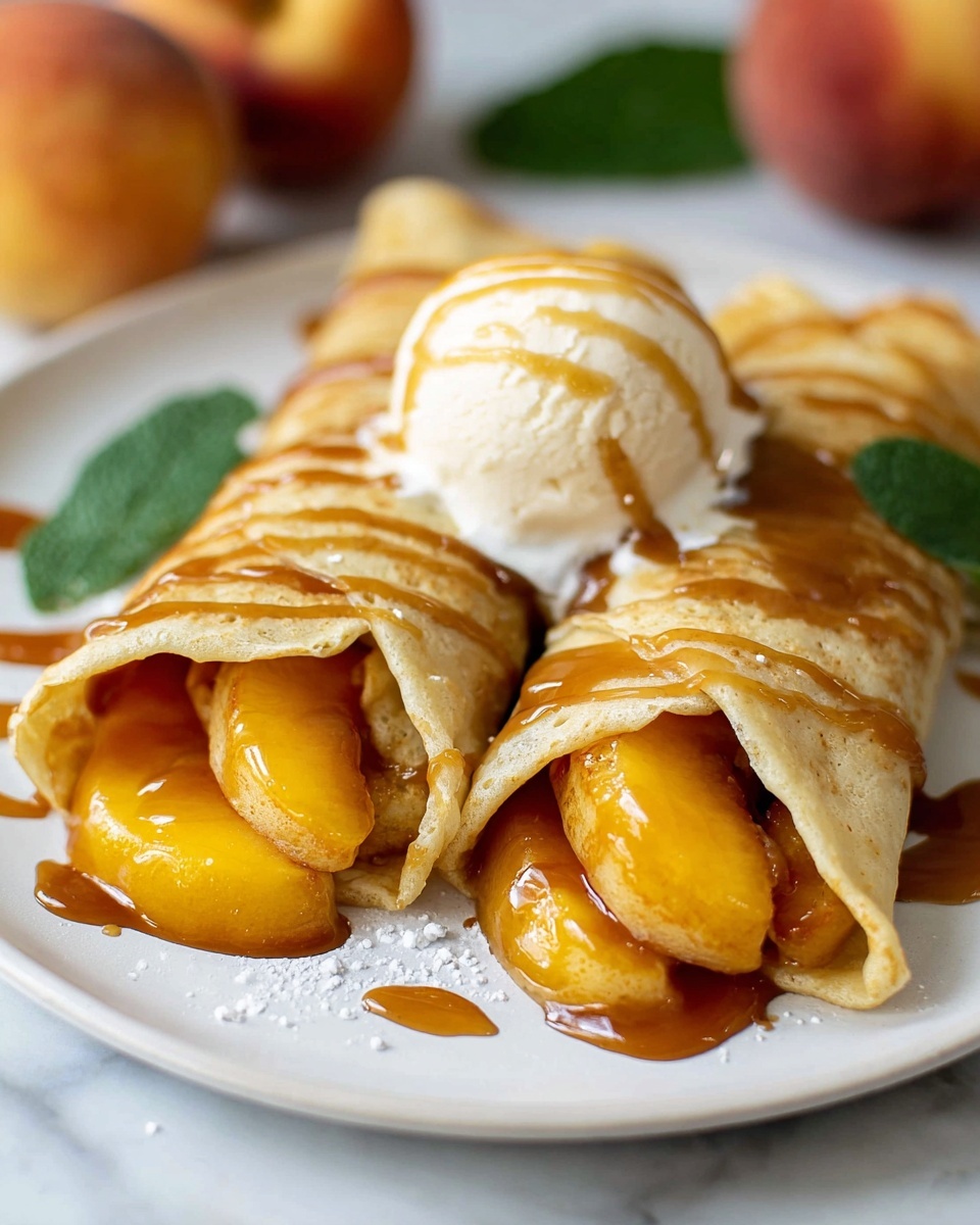 Peach Pie Enchiladas Recipe - Recipe Image