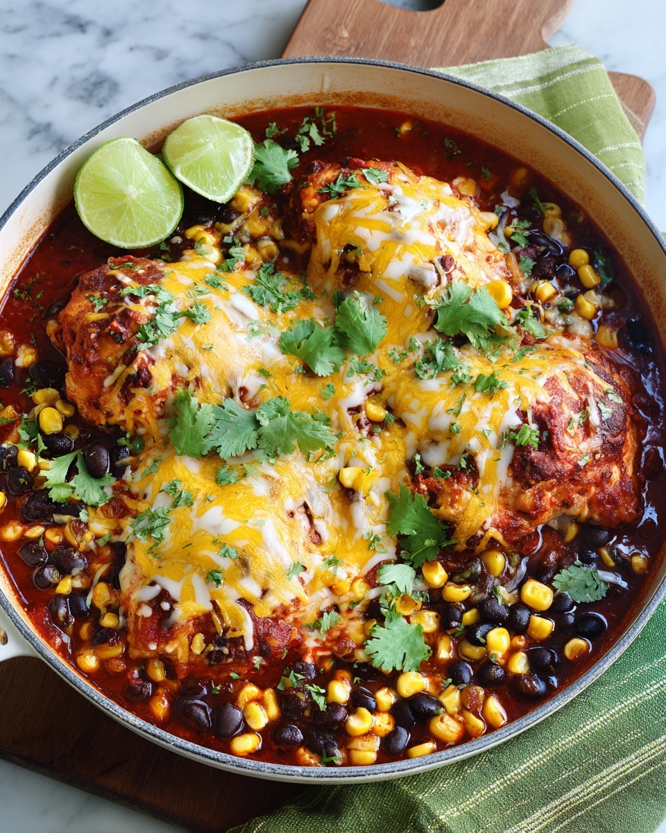 Santa Fe Chicken with Black Beans, Corn, and Melted Mexican Cheese Recipe - Recipe Image