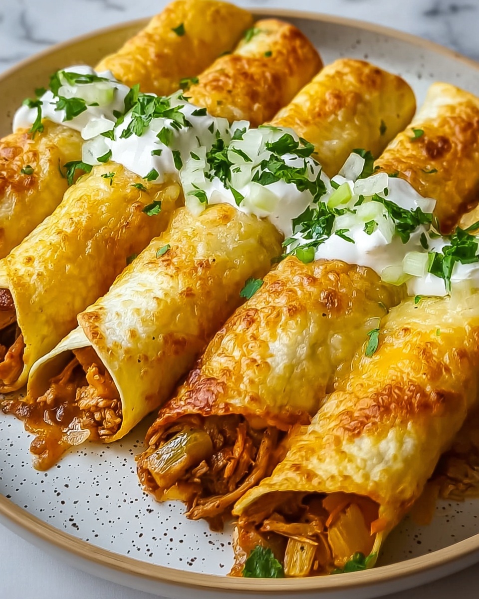 Chicken Flautas with Spicy Fideo Recipe - Recipe Image