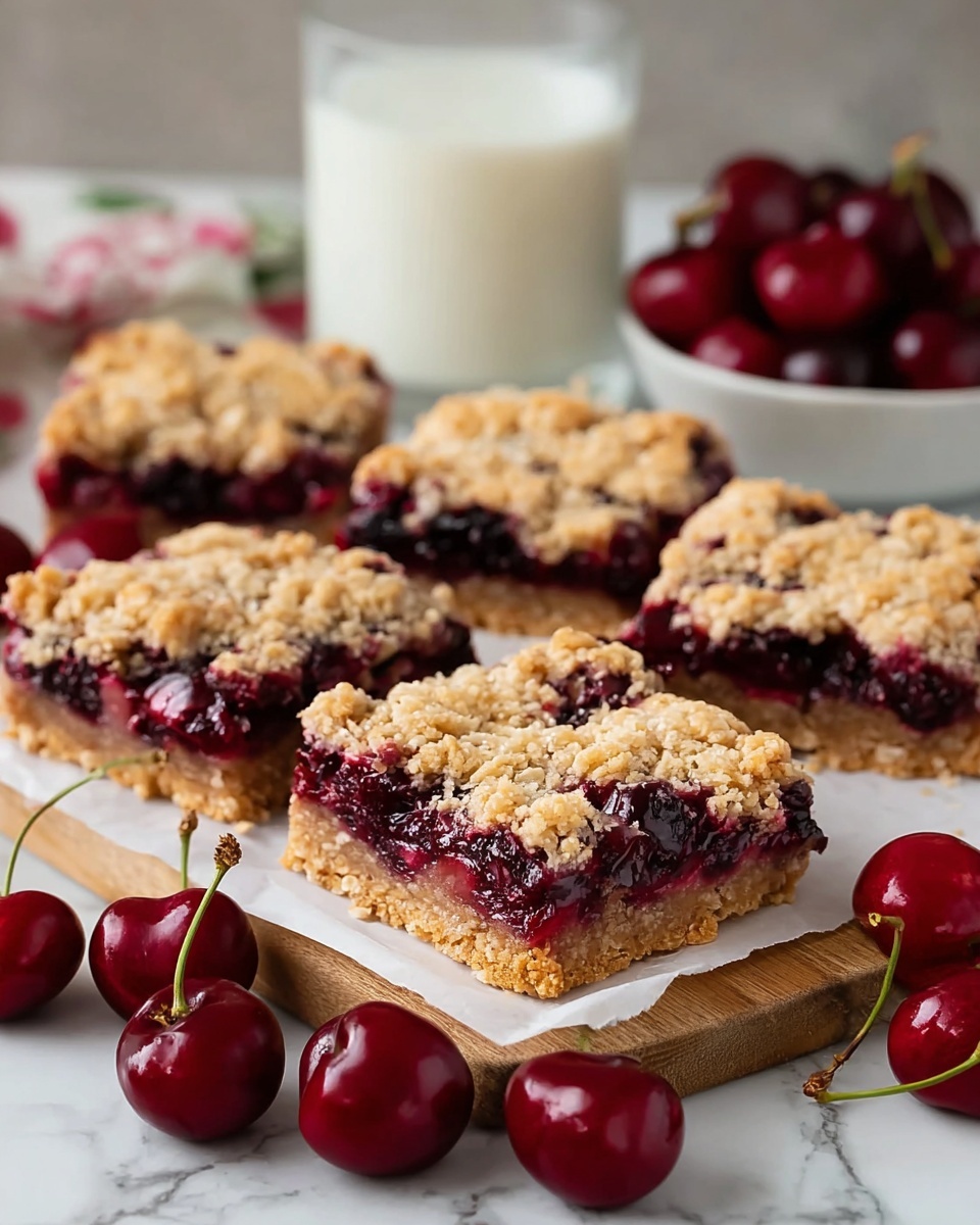 Cherry Crumble Bars Recipe - Recipe Image