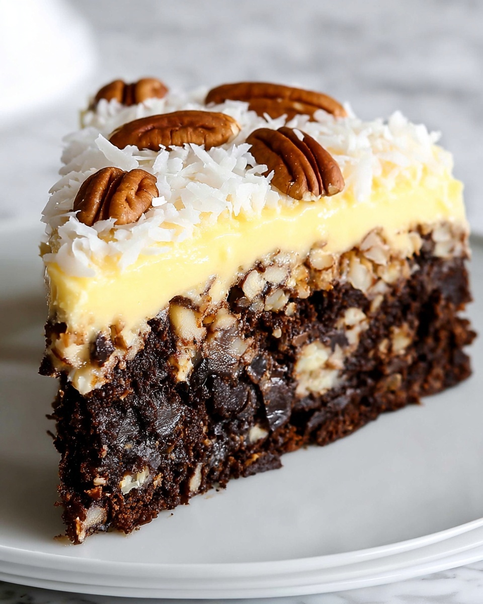German Chocolate Pound Cake with Coconut-Pecan Icing Recipe - Recipe Image