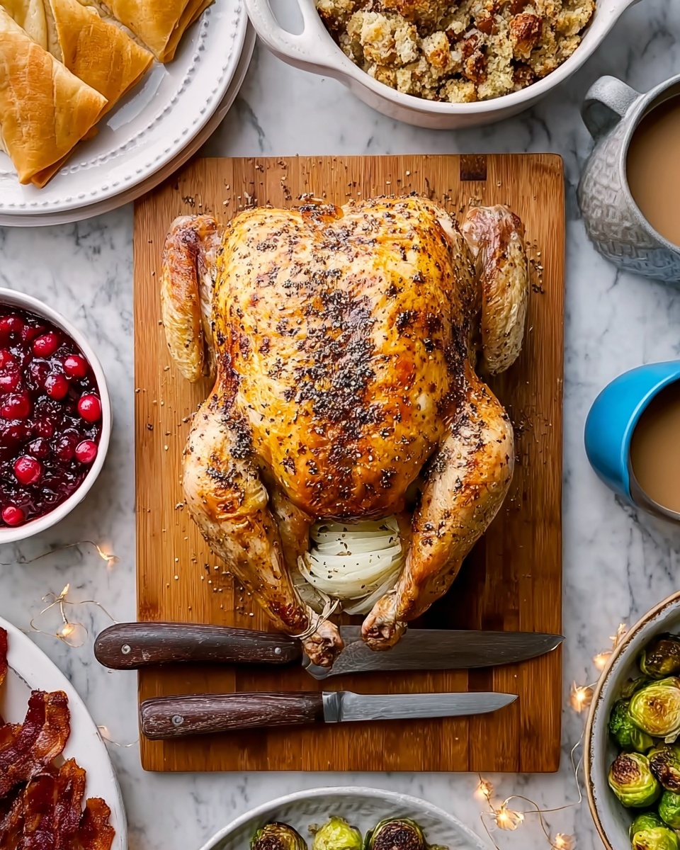 Crispy Spatchcock Turkey with Homemade Gravy Recipe - Recipe Image