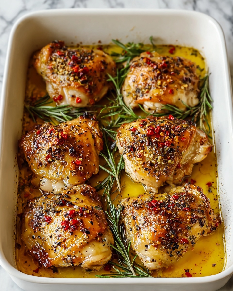 Easy Oven-Baked Honey Mustard Chicken Thighs Recipe - Recipe Image