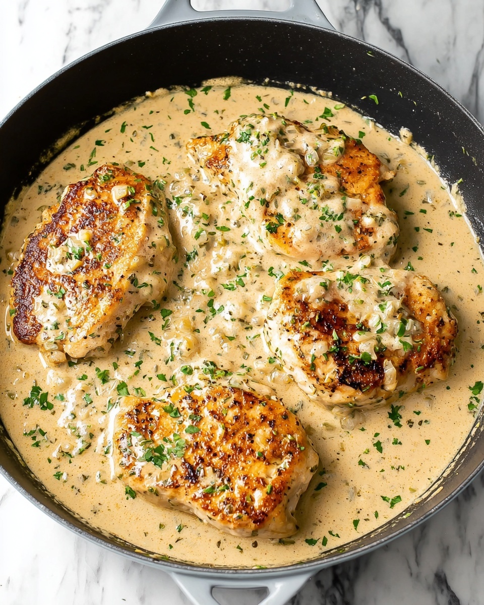 Boursin Garlic Herb Pork Chops Recipe - Recipe Image