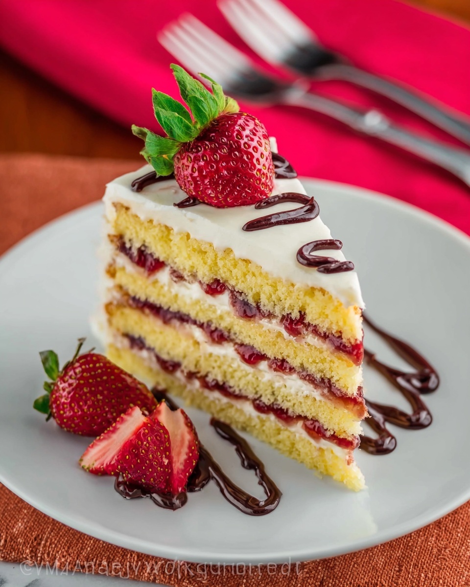 Strawberry Layer Cake Recipe - Recipe Image