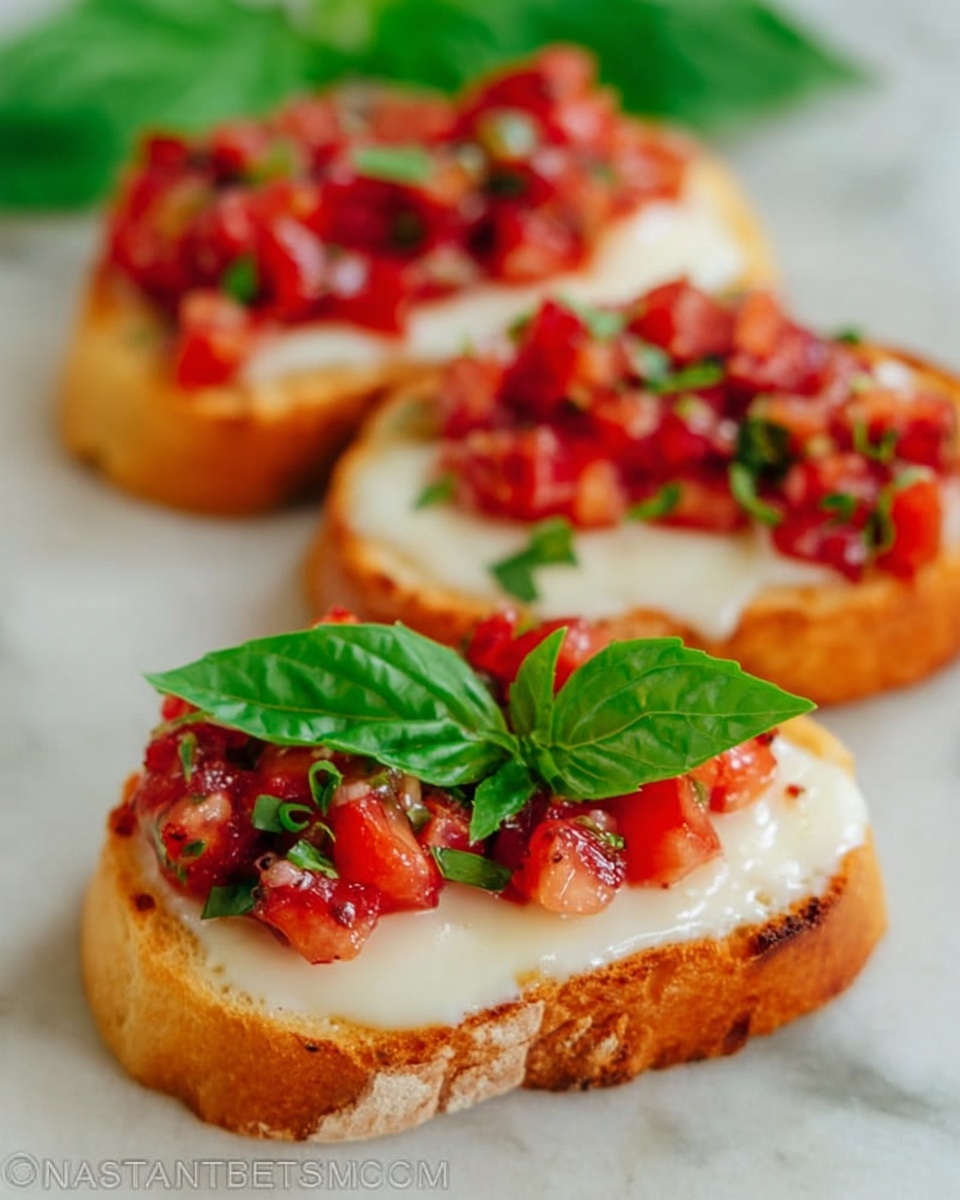 Strawberry Tomato Basil Bruschetta with Balsamic Glaze Recipe - Recipe Image