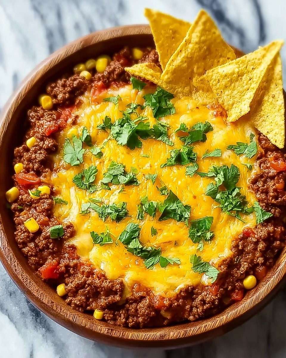 Cheesy & Meaty Texas Trash Dip Recipe - Recipe Image